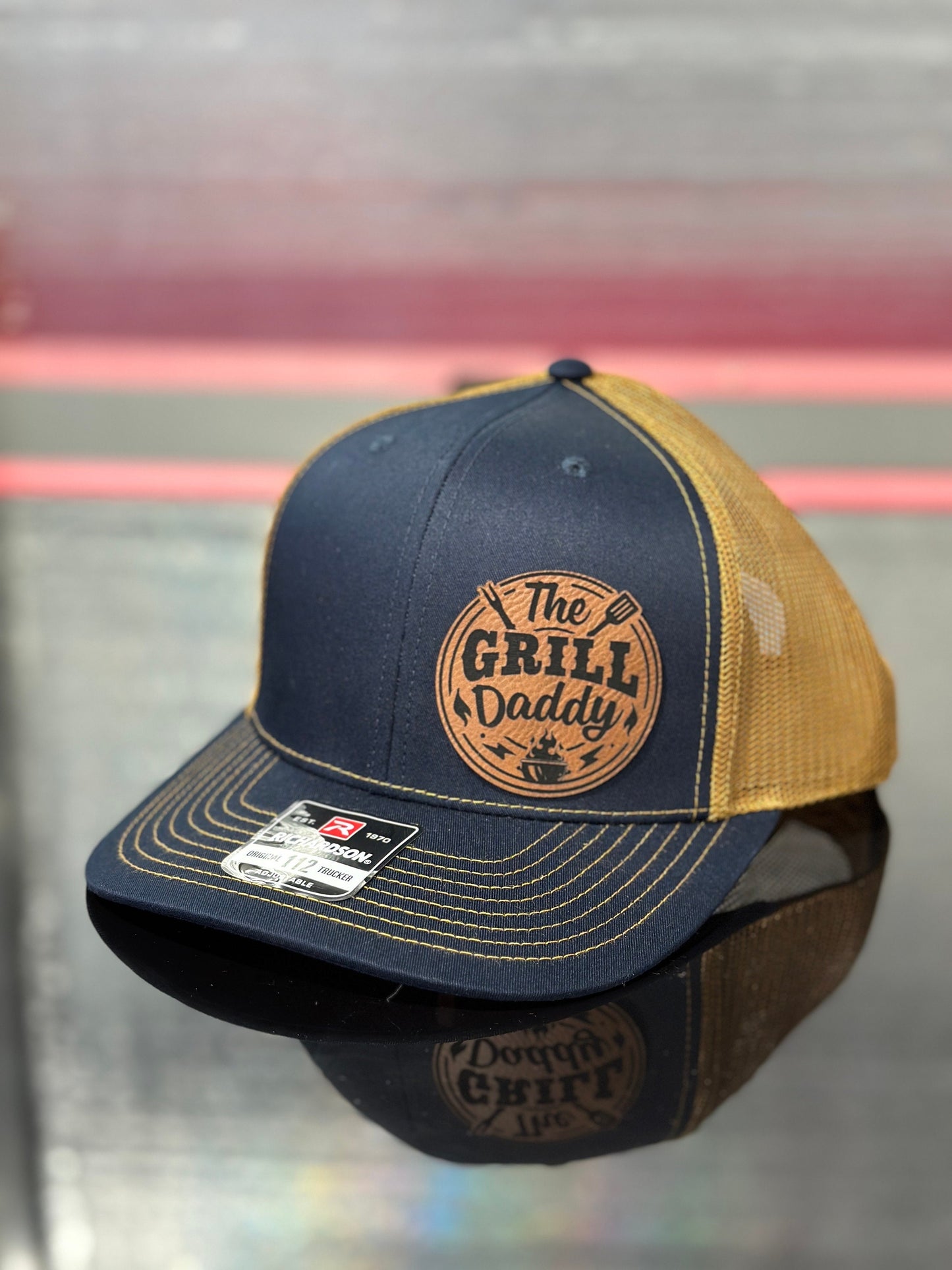 Grill Daddy, leatherette patch hat