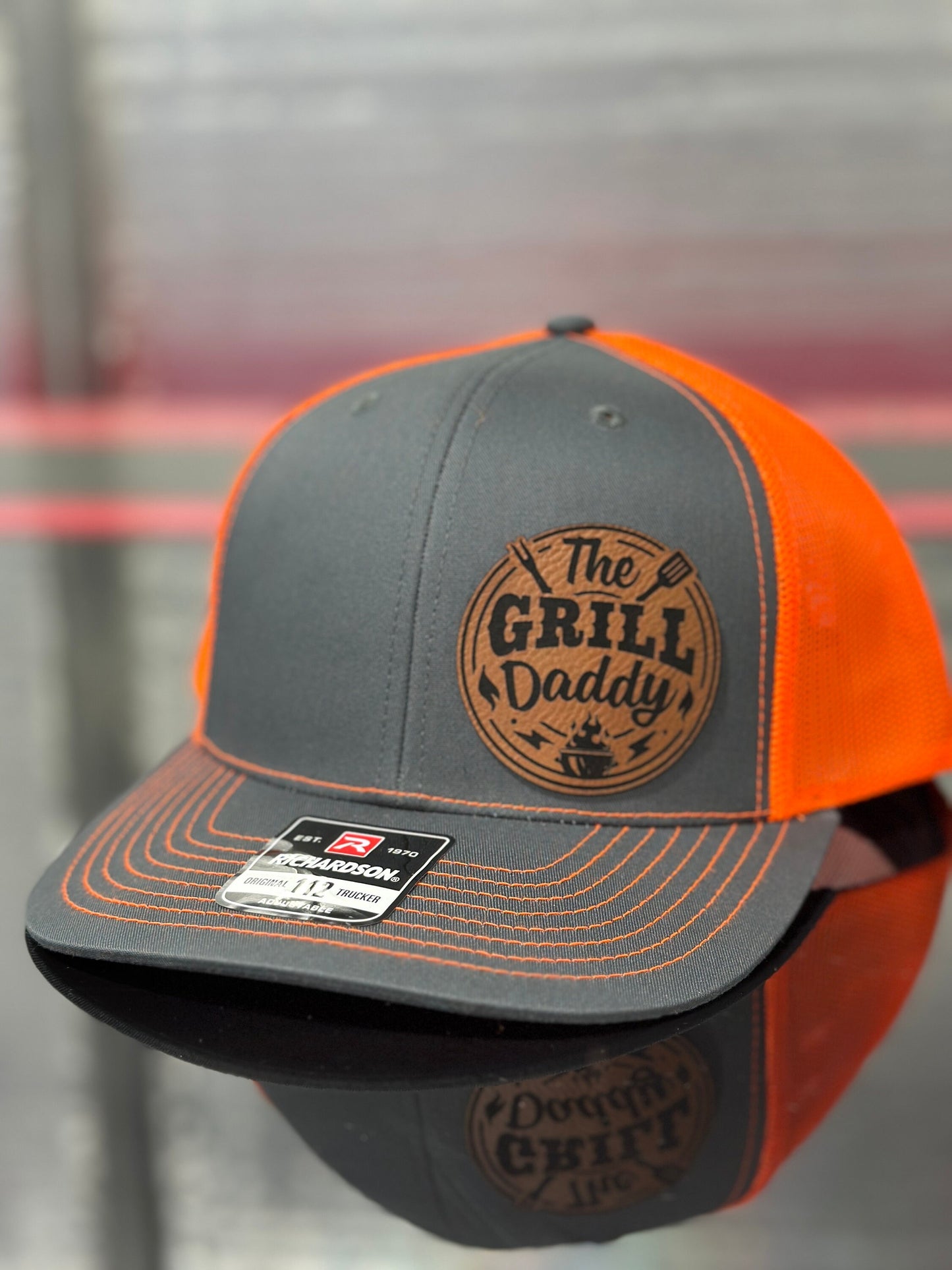 Grill Daddy, leatherette patch hat