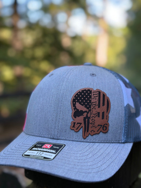 We the people Punisher 1776, leatherette patch hat,
