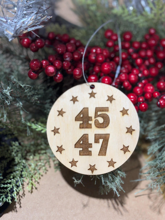 Trump ornament, 45 47 ornament , trump 2024