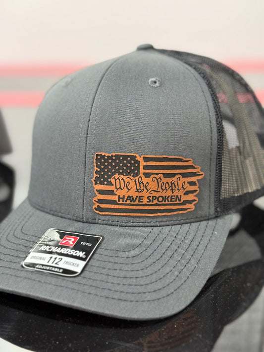 We the people have spoken, 2025, leatherette patch hat, American, Richardson112