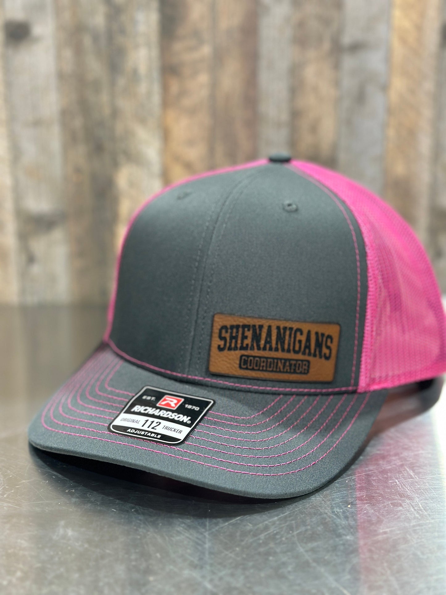 Shenanigans Coordinator , leatherette patch hat,