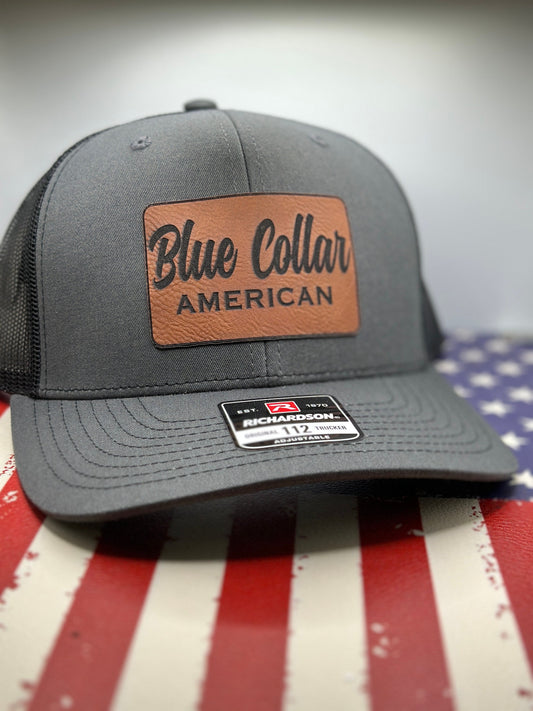 Blue Collar, leatherette patch hat, American, Blue Collar American