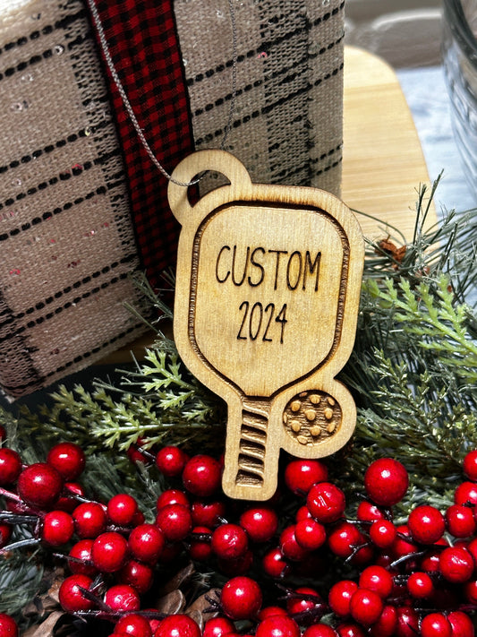 Pickleball ornament, custom ornament, pickleball, personalized ornament