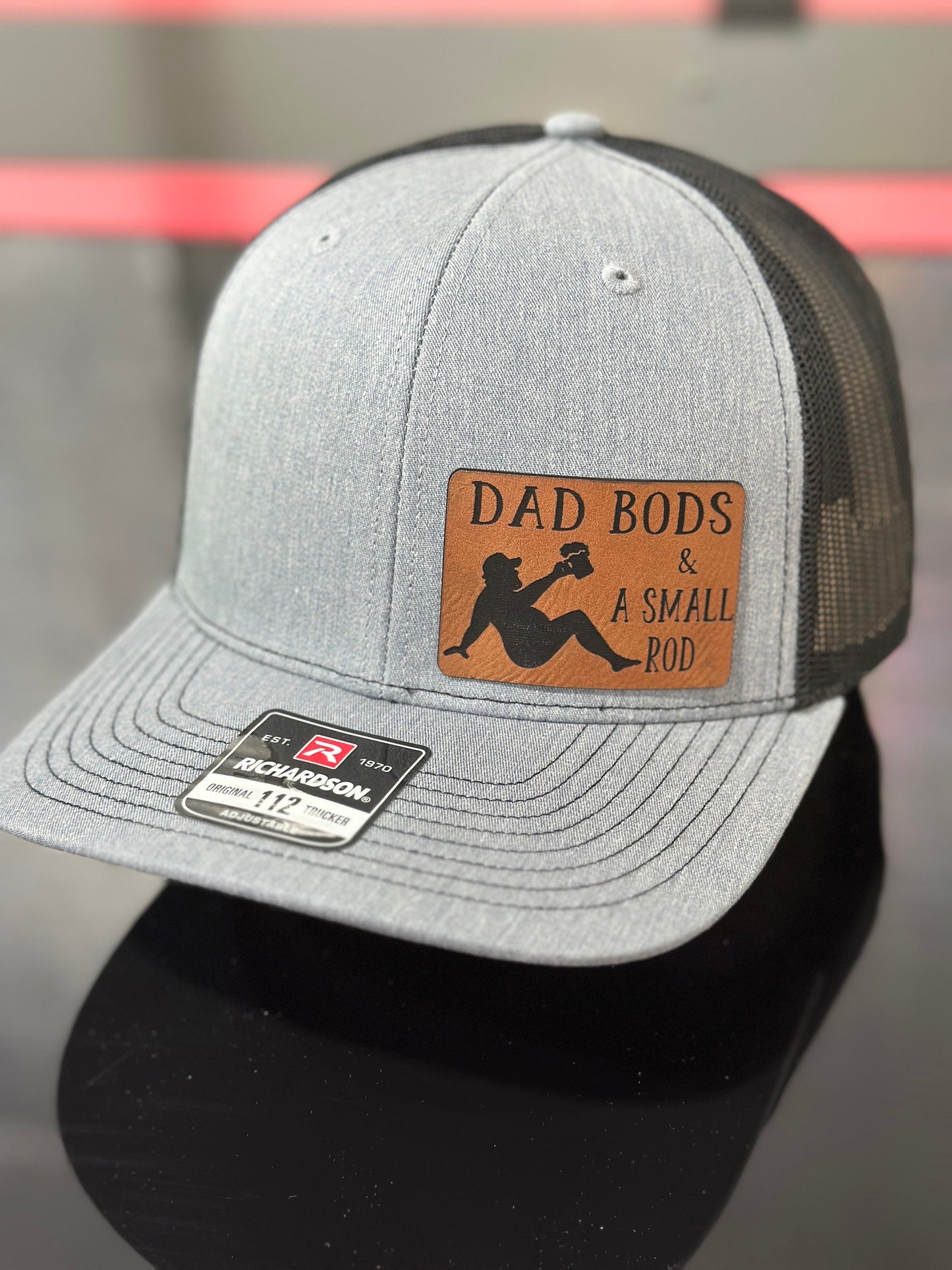 Dad Bod, A small rod, leatherette patch hat