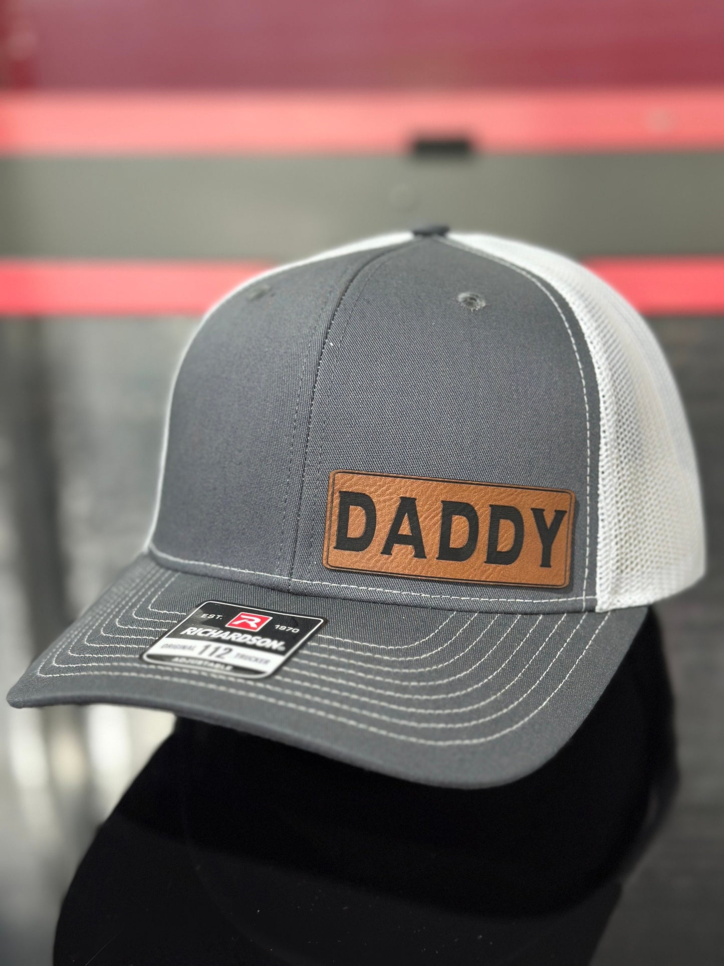 Papa Leatherette patch hat, grandpa, pawpaw, pops, poppa, dad, daddy, Fathers day