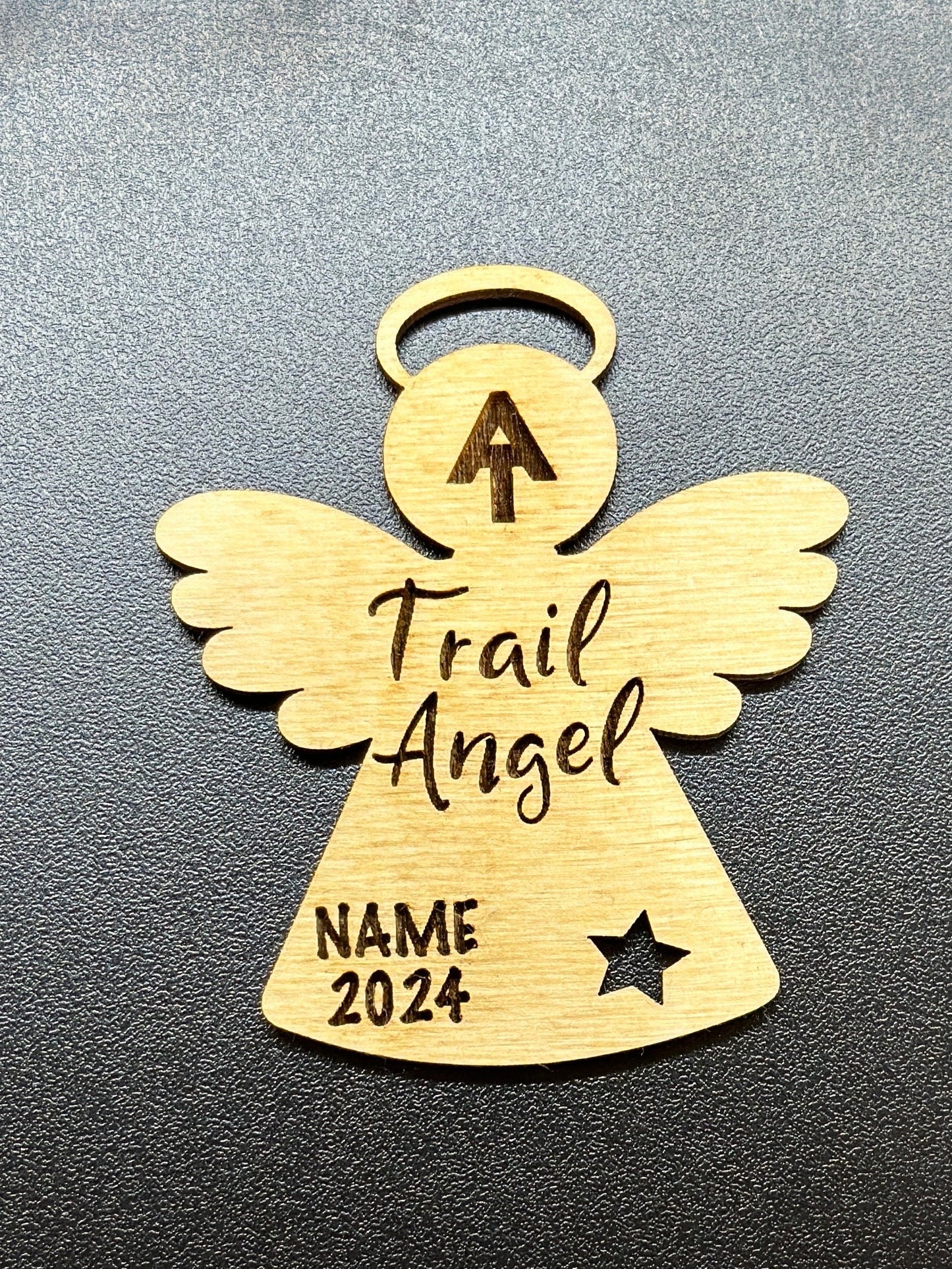 Trail Angel, hiking Angel, Angel Ornament, Angel, Mom, Dad, Sister, Brother, memorial personalized ornament