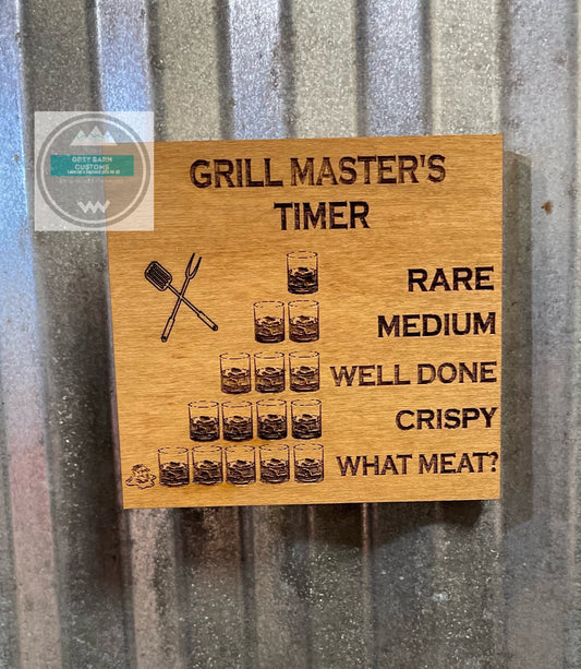 Grill Master, Drinking Magnet, Funny Magnet, father Day, bbq timer, traeger, pit boss, BGE, Recteq