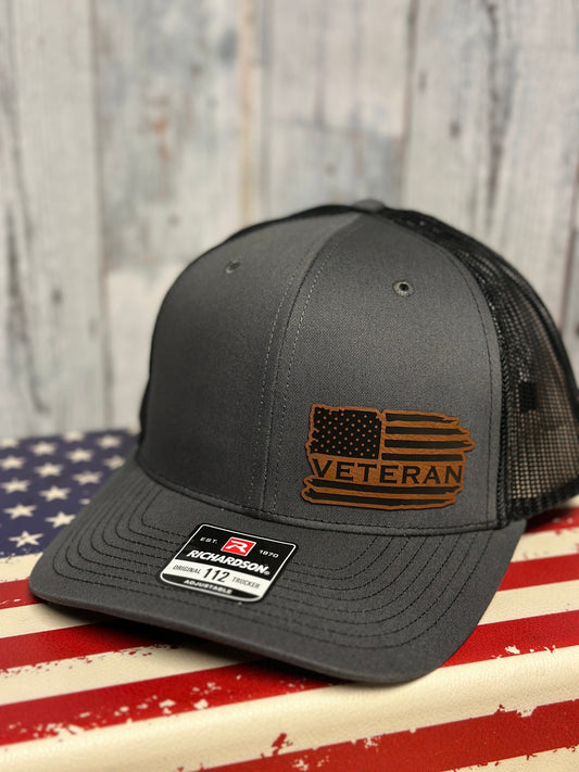 Veteran, leatherette patch hat, American, Richardson112