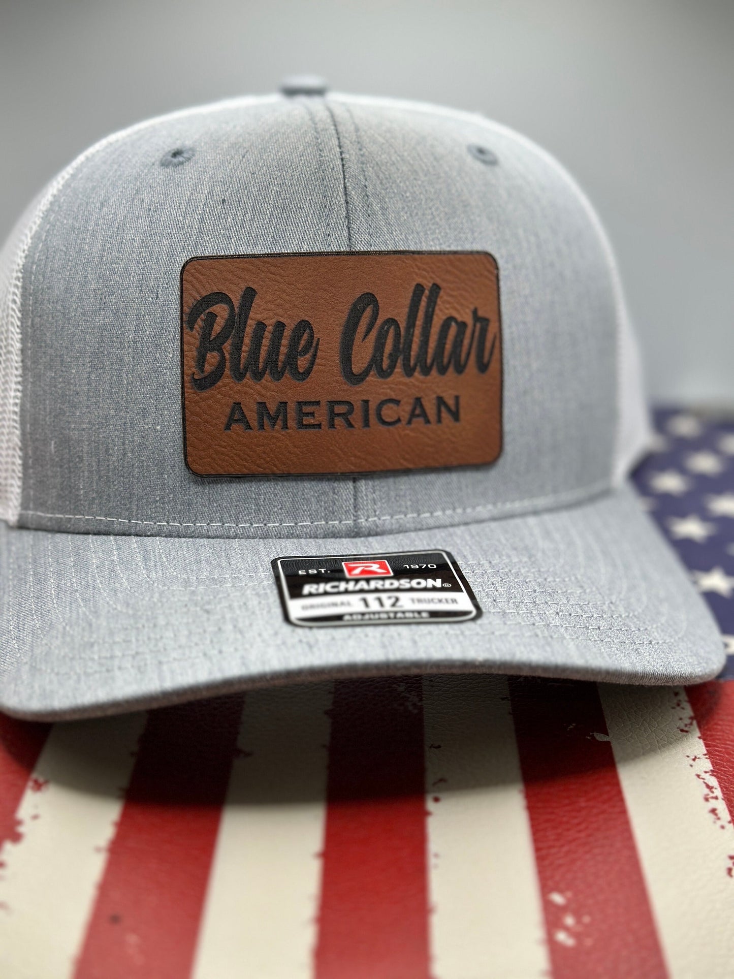 Blue Collar, leatherette patch hat, American, Blue Collar American