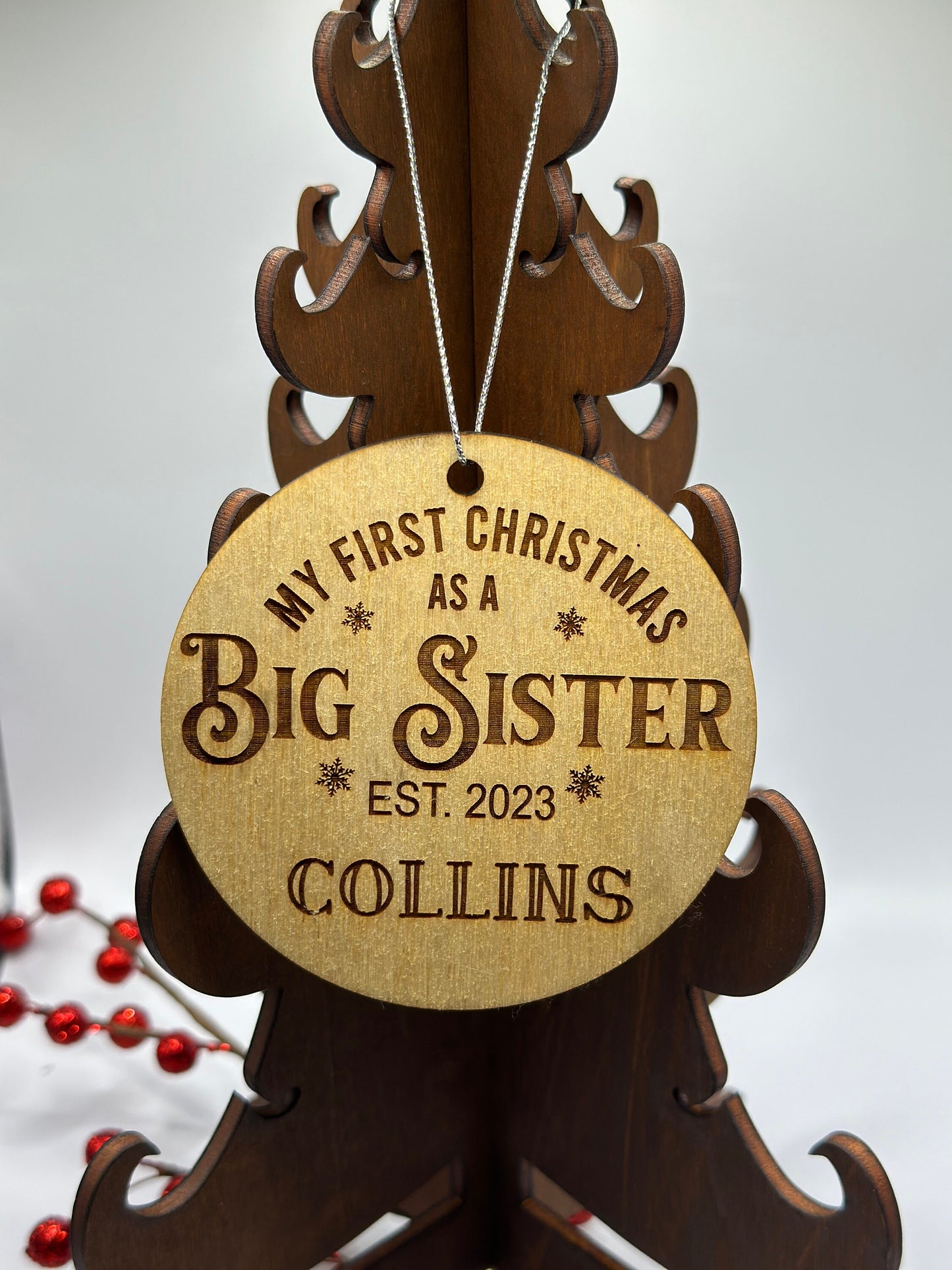Big brother, big sister, 1st Christmas as, Sibling ornament, 2024