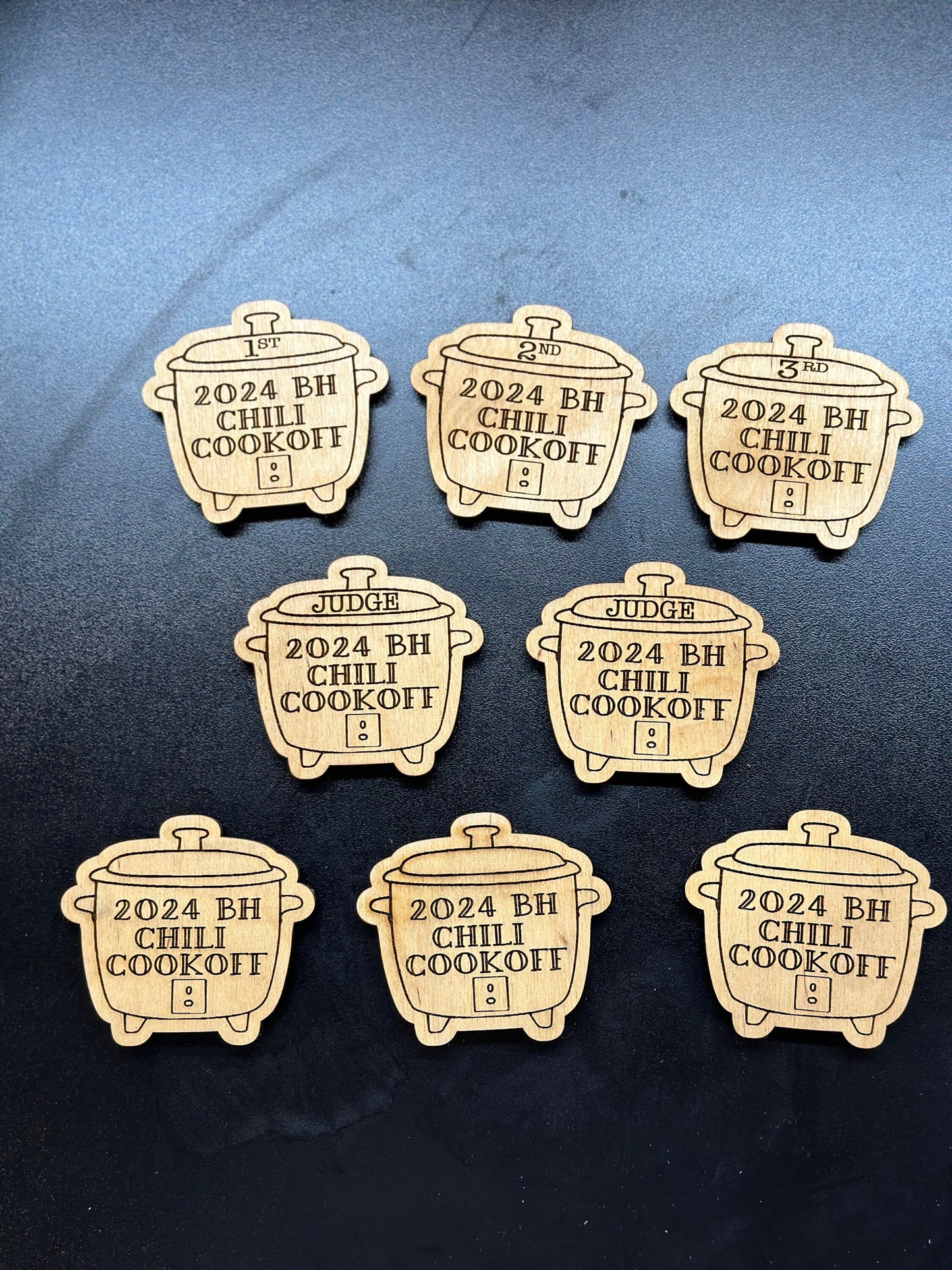 Chili cook off, smoker magnet, Traeger, chili prize, cook off prize, judge magnet, customized cook off