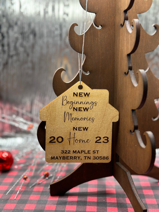 New home ornament, housewarming gift, First home, gift from realtor, real estate gift 2023, house ornament