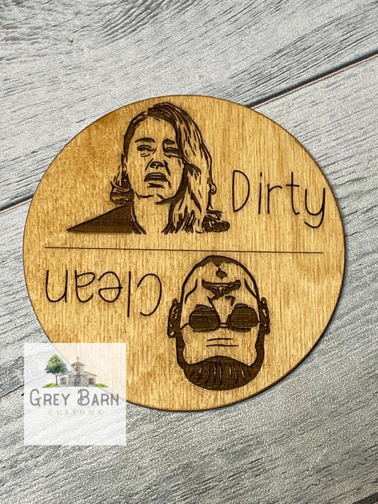 Johnny Depp dishwasher magnet, Clean dirty magnet, dishwasher Magnet, Johnny Depp dirty, amber heard, Johnny Depp clean, Turdy