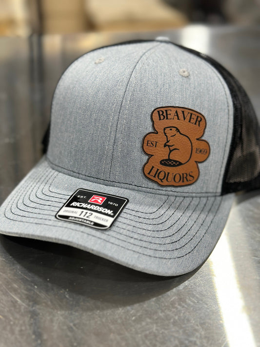 Beaver Liquor , leatherette patch hat,