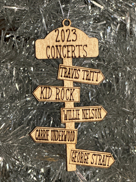 Travel Ornament, Trips, Vacation Ornament, Personalized Ornament, Adventure List Christmas Ornament, Street Sign Ornament
