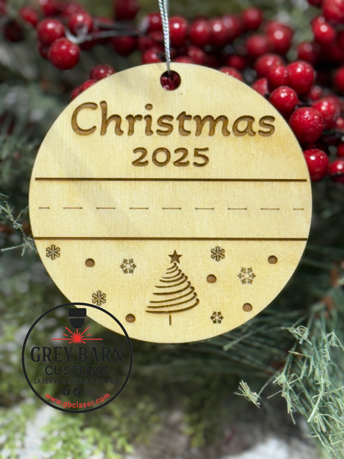 Child's Handwriting Keepsake Christmas Ornament: Laser Engraved Baltic Birch