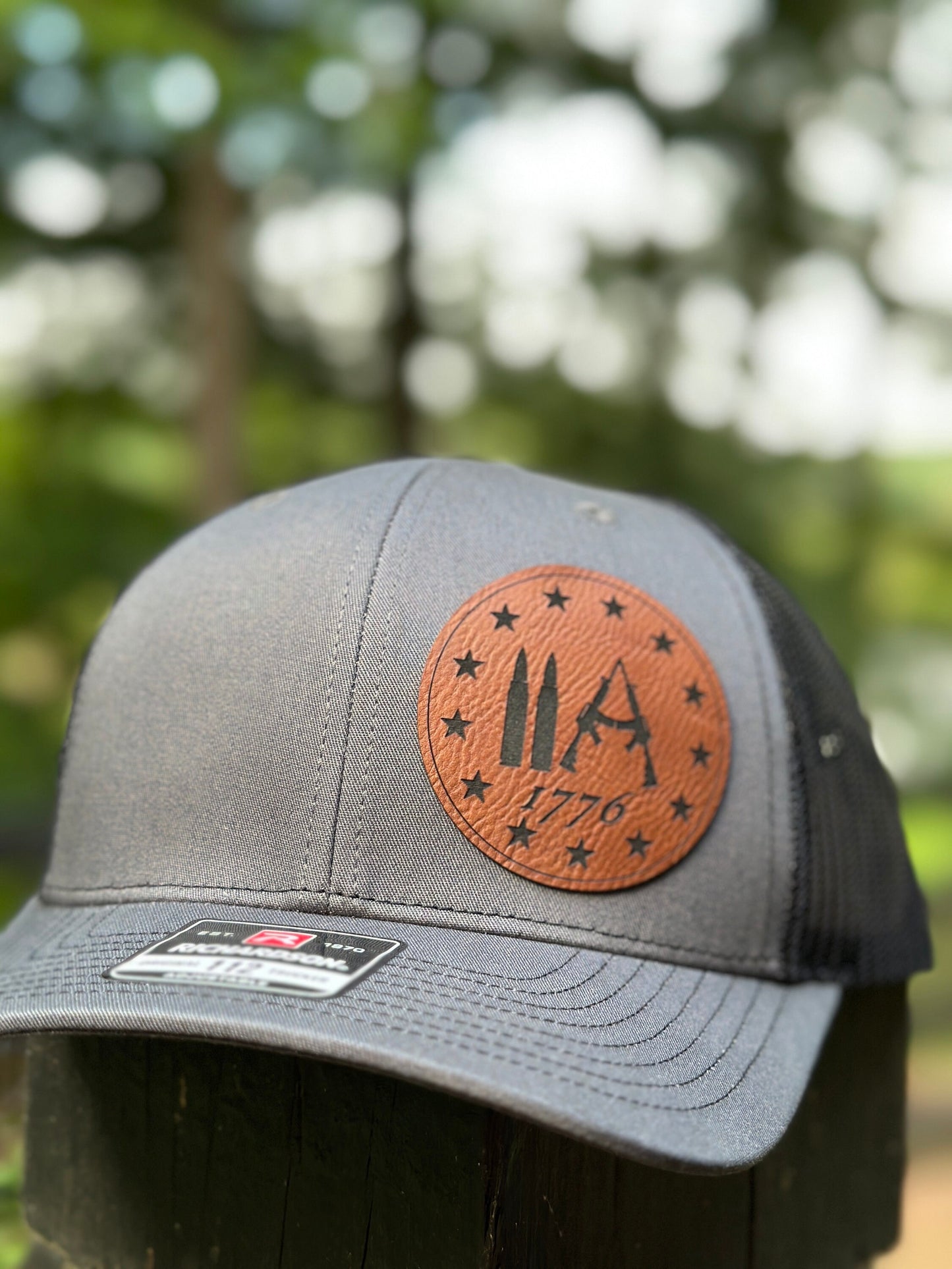 2A, leatherette patch hat, American, 2nd Amendment hat