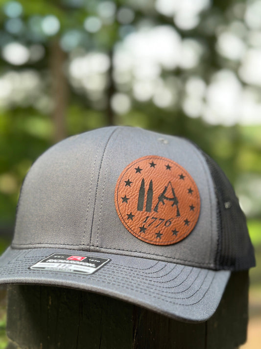 2A, leatherette patch hat, American, 2nd Amendment hat