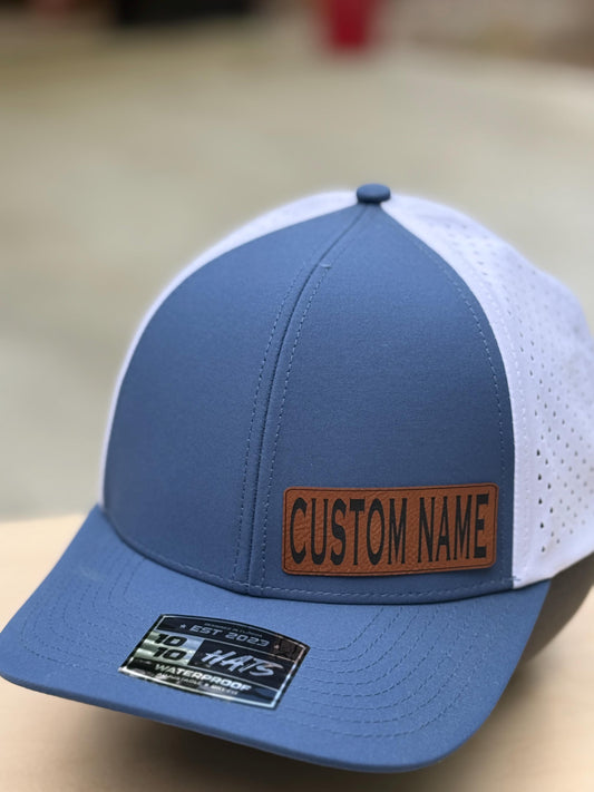 Waterproof Papa Leatherette patch hat, grandpa, pawpaw, pops, poppa, dad, daddy, Fathers day