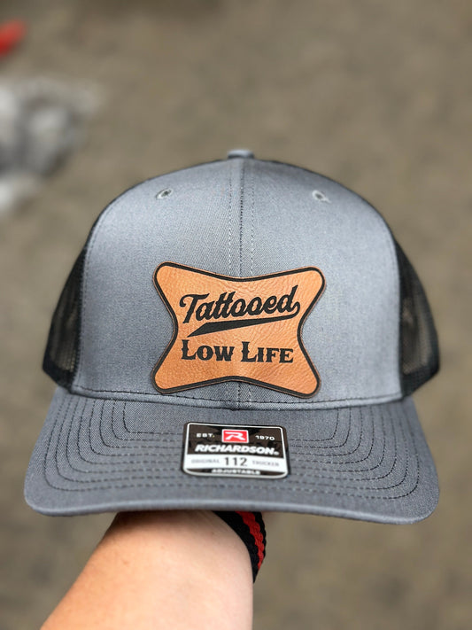 Tattooed Lowlife, leatherette patch hat,