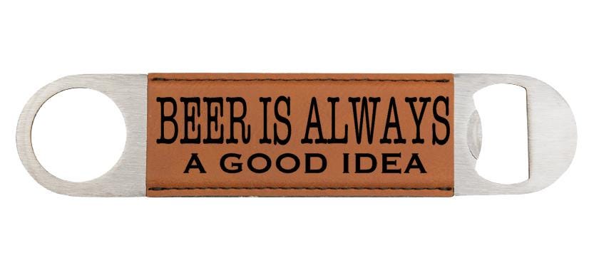 Custom Bottle Opener, Leather bottle opener, wedding favor, grooms gift, birthday party, fathers day, mothers day