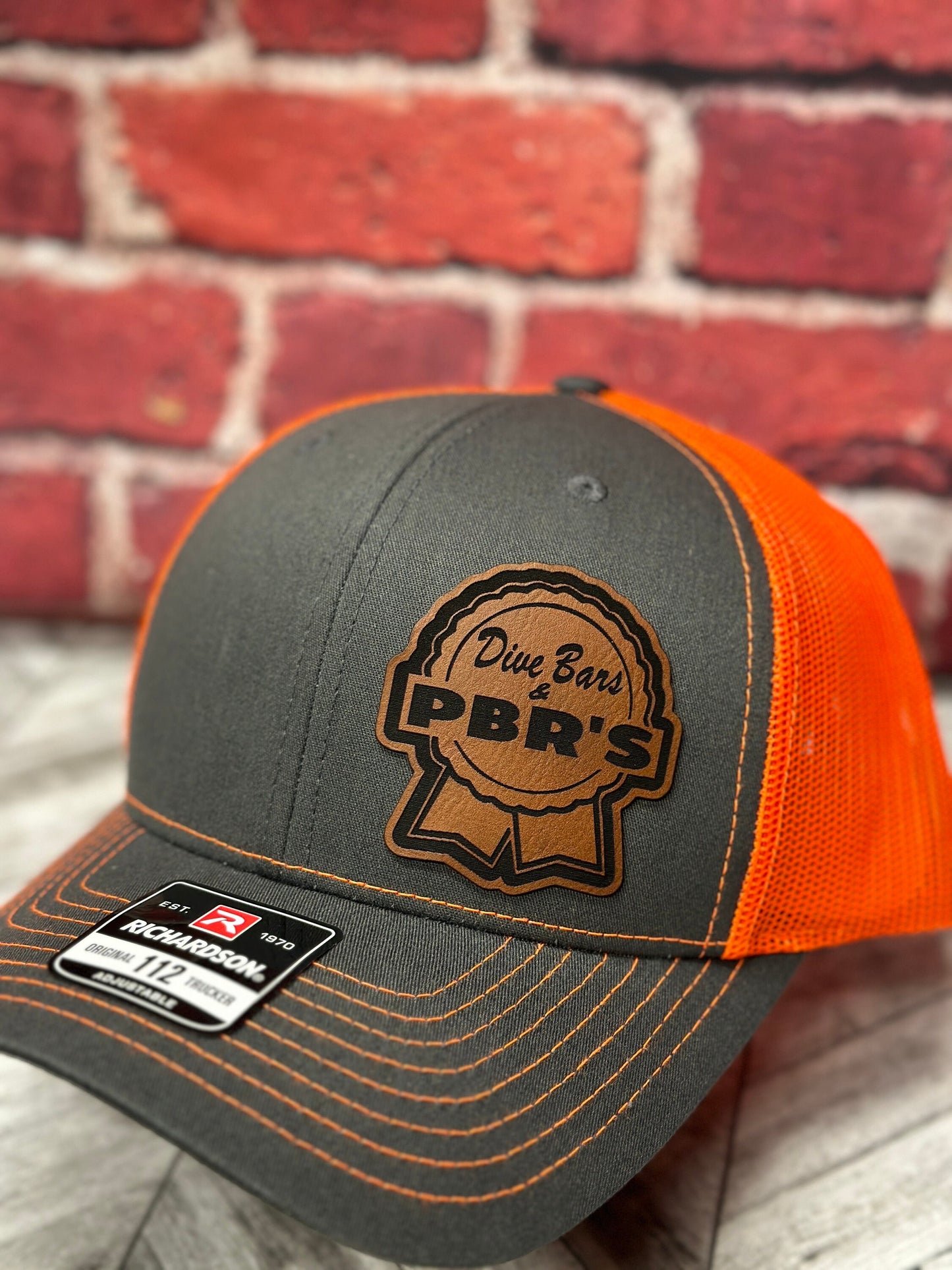 Dive bars & PBR hat, blue ribbon hat, drinking hat