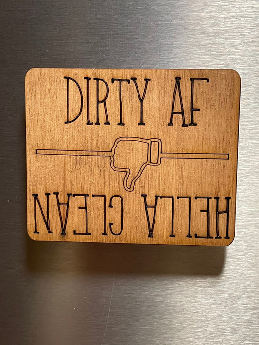 Dishwasher Magnet, Dirty Clean, Hella Clean, Dirty AF, Funny Magnet, Stocking Stuffer, Christmas