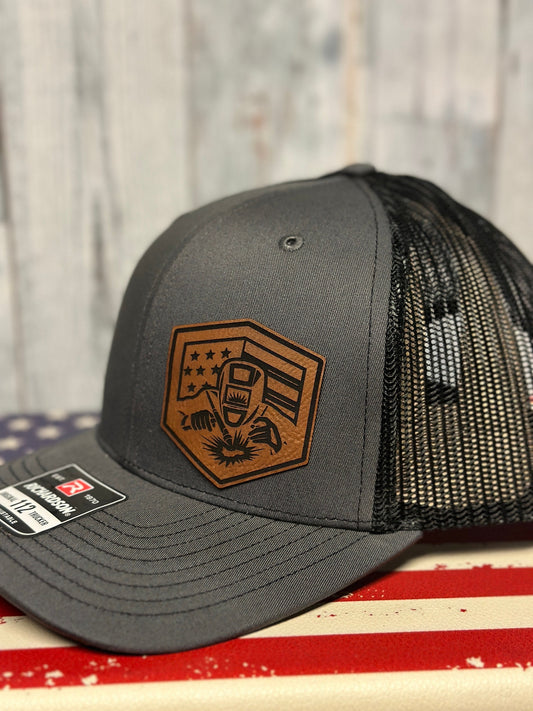 Welder, leatherette patch hat, American, Richardson112