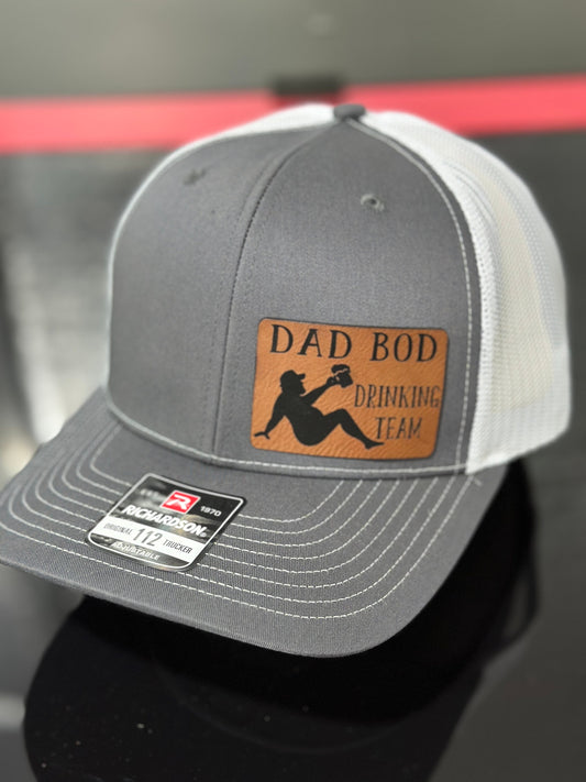 Dad Bod, Drinking team, leatherette patch hat