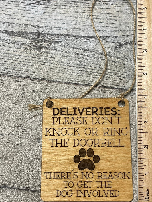 Barking dogs, Doorbell sign, delivery doorbell sign, no need to knock, no need to ring doorbell, Door Dog Sign,