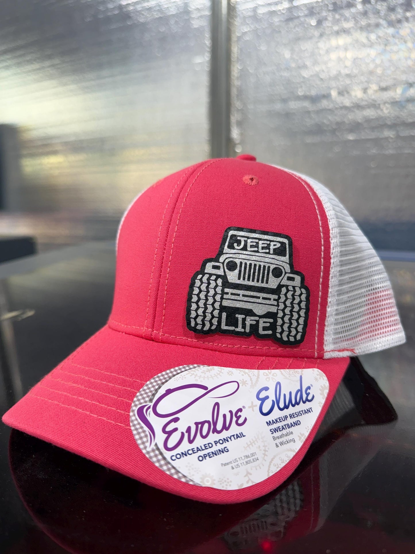 Jeep, jeep life, jeep lover, hat, leatherette patch hat