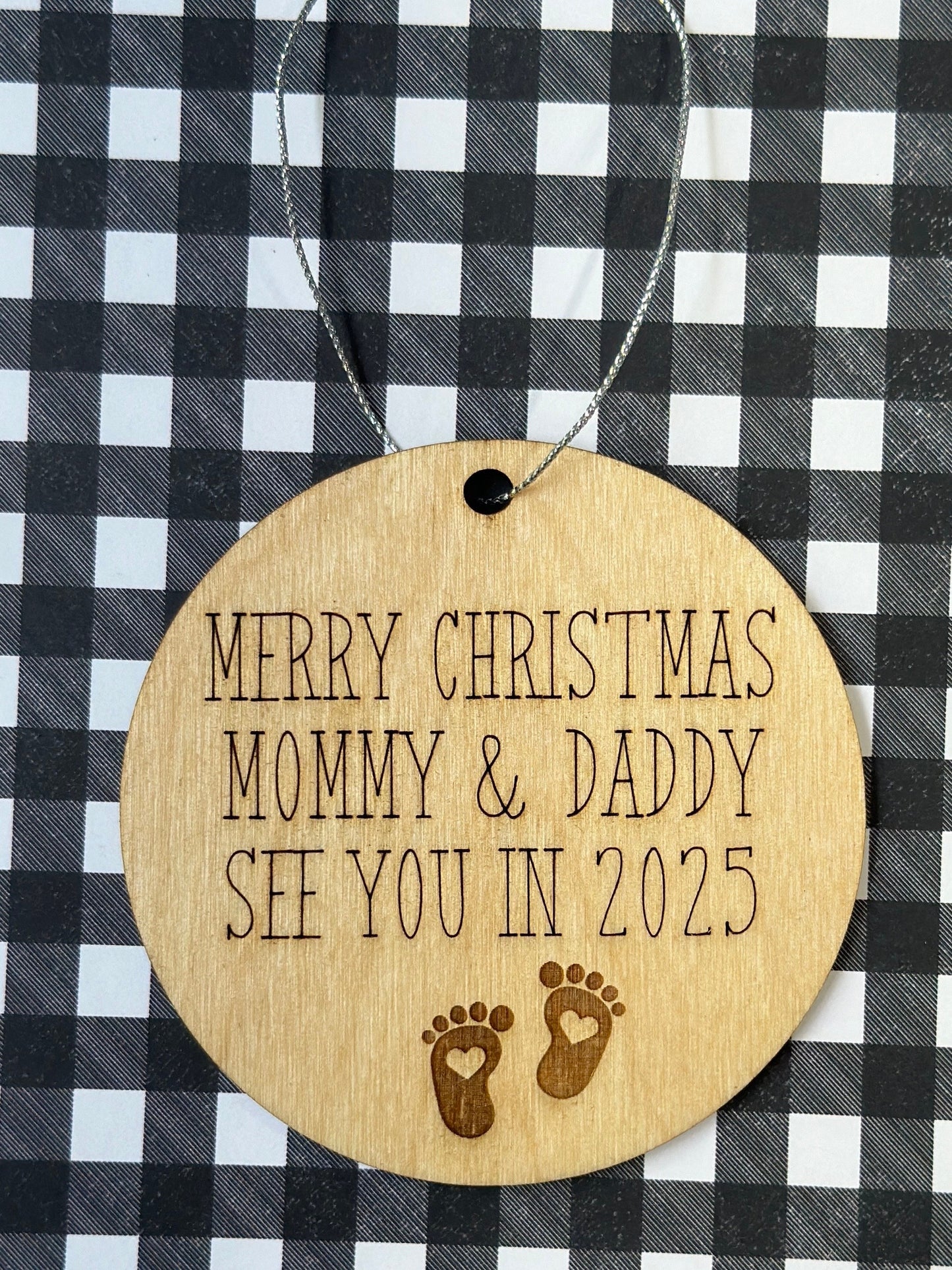 New Parents Ornament, new mommy, new daddy, 2025 baby, New baby Christmas ornament, parents to be, twins, grandparents, Rainbow Baby