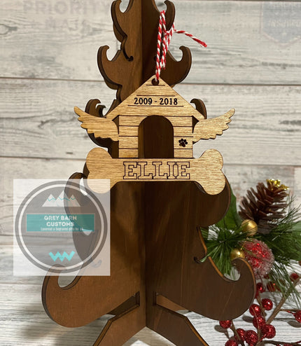 Dog Memorial Ornament, Pet Keepsake, Angel Wings