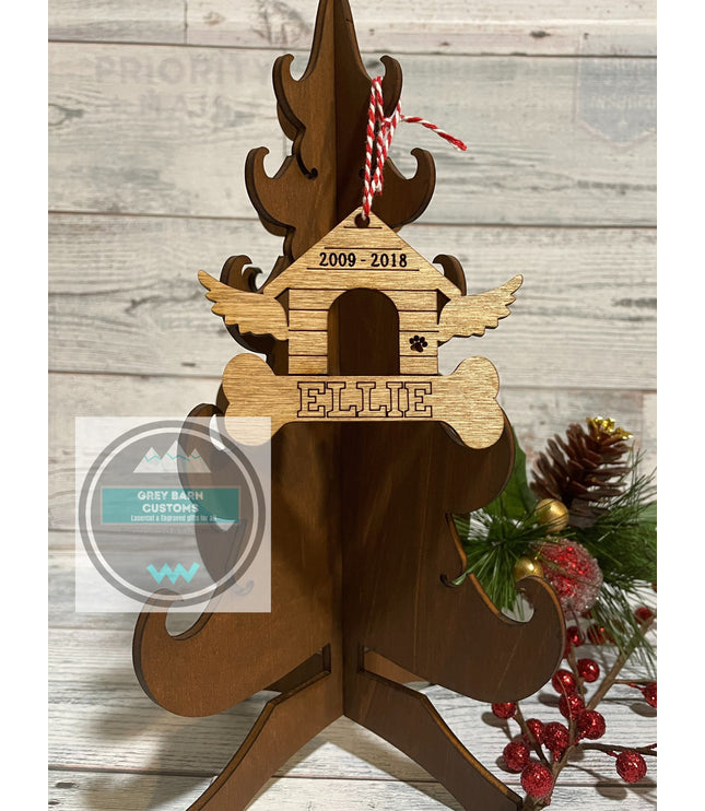 Dog Memorial Ornament, Pet Keepsake, Angel Wings