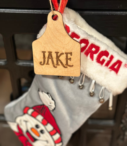 Cow tag, Stocking tag, goat tag, tag, Stocking, Christmas tag, personaized, farmhouse