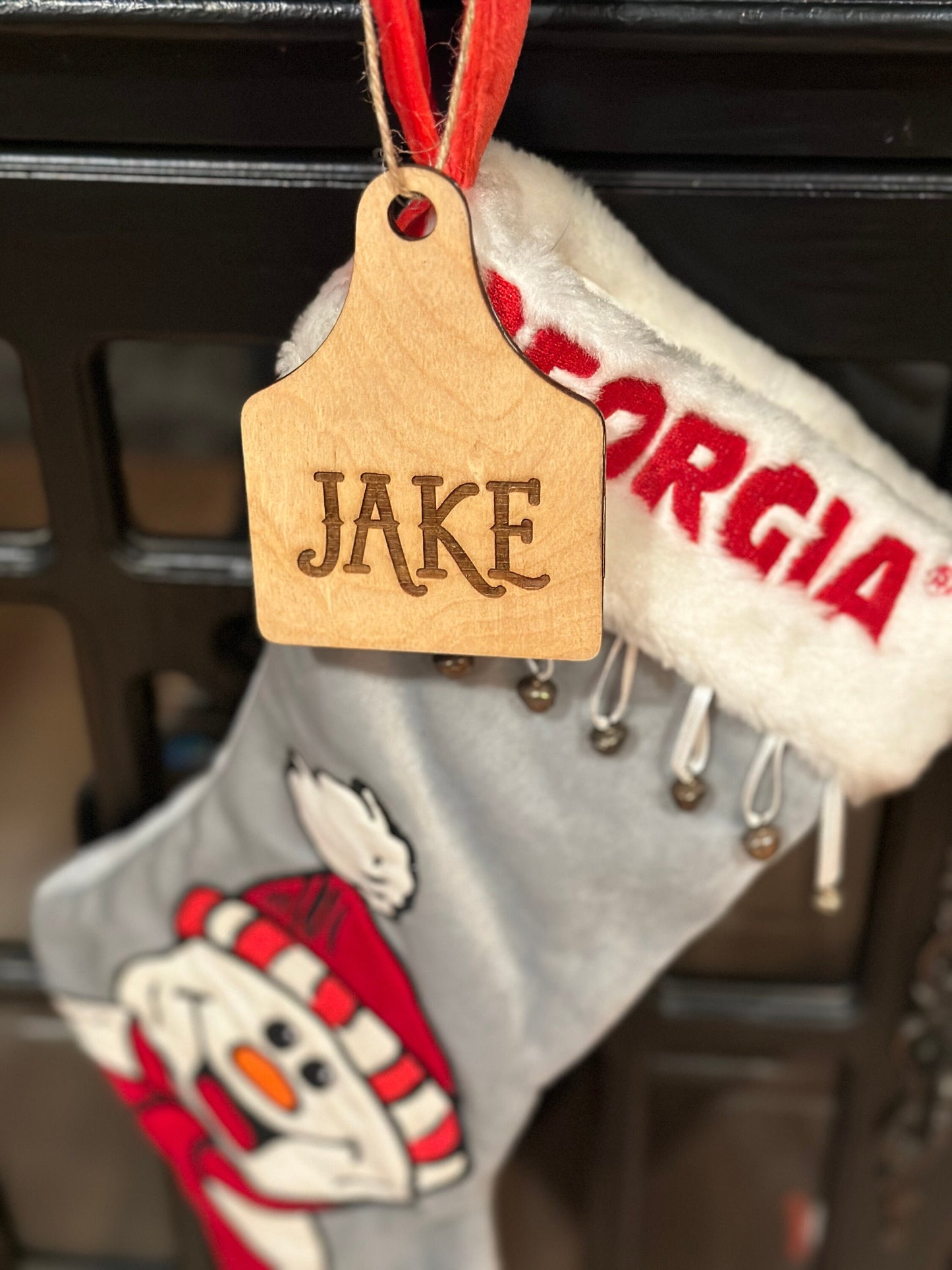Cow tag, Stocking tag, goat tag, tag, Stocking, Christmas tag, personaized, farmhouse