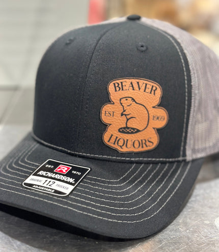 Beaver Liquor , leatherette patch hat,