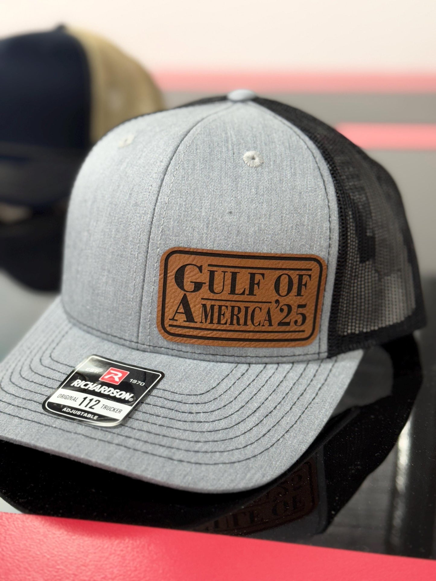 Gulf of America, 2025, leatherette patch hat, American, Richardson112