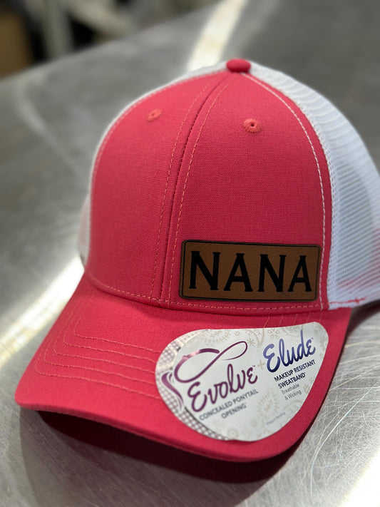 Nana, Leatherette patch hat, Memaw, Mimi, magmas, granny, grandma,