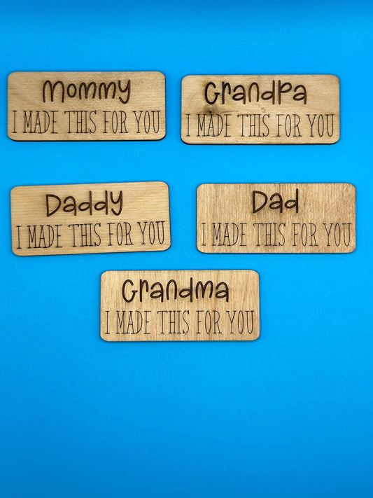 Artwork Magnet, mommy I made this for you, Daddy, grandparents gift