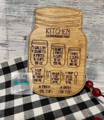Kitchen Conversion Magnet, kitchen conversions, cooking conversions, kitchen magnet, housewarming gift, new home, stocking stuffer