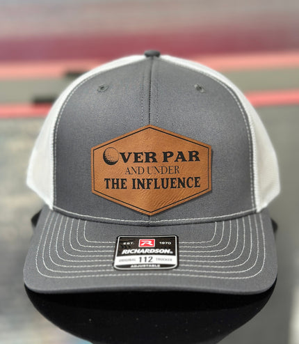 Over par and under the influence, golf hat, Father’s Day