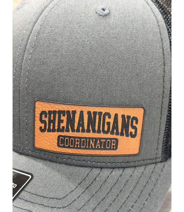 Shenanigans Coordinator , leatherette patch hat,