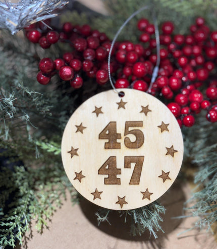 Trump ornament, 45 47 ornament , trump 2024