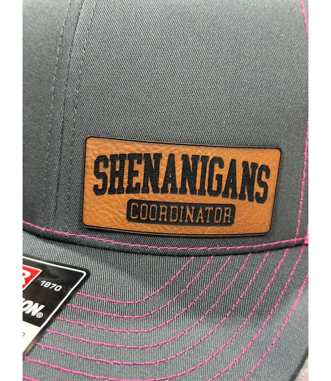Shenanigans Coordinator , leatherette patch hat,