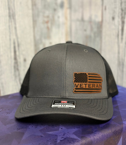 Veteran, leatherette patch hat, American, Richardson112