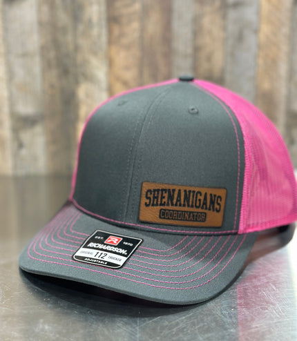 Shenanigans Coordinator , leatherette patch hat,