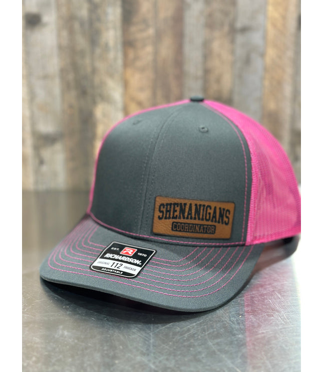 Shenanigans Coordinator , leatherette patch hat,