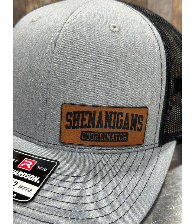 Shenanigans Coordinator , leatherette patch hat,